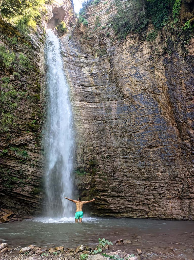 Kastanorema Waterfall in Aitoloakarnania, Greece