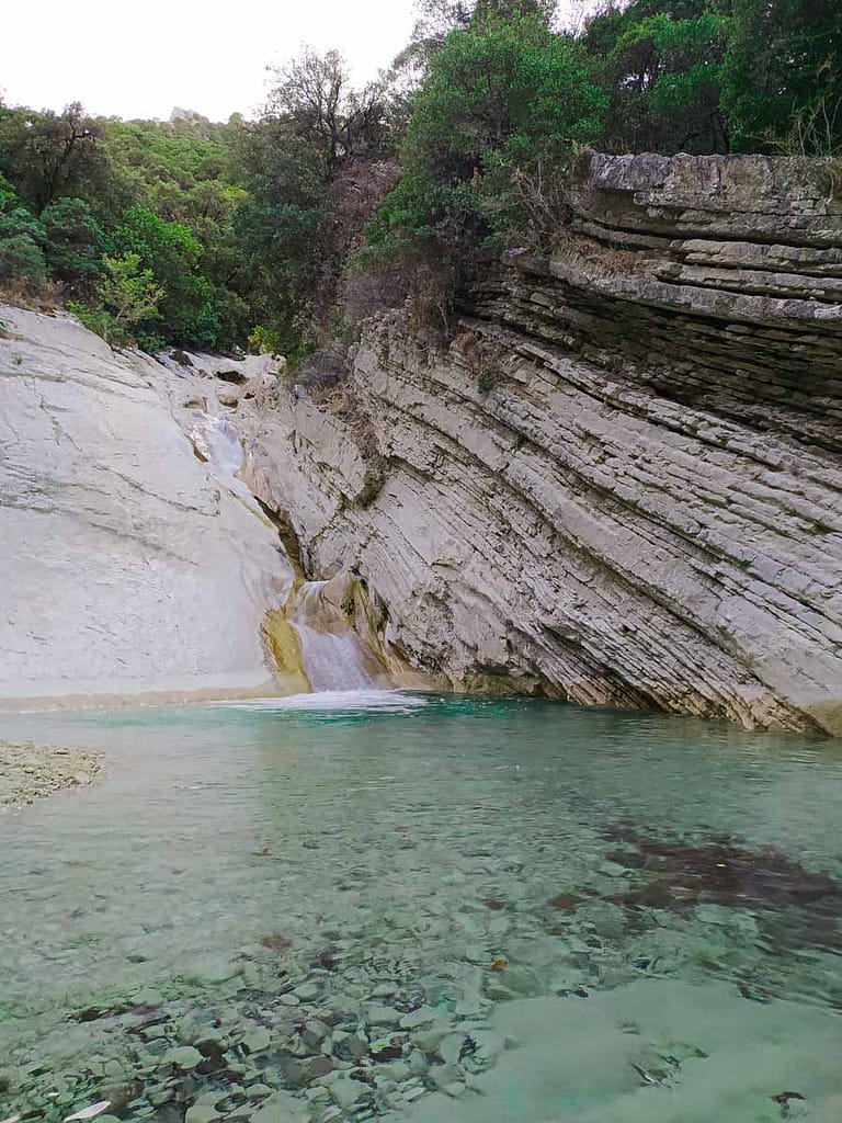 Tryfos waterfalls(first waterfall) in Aitoloakarnania, Greece