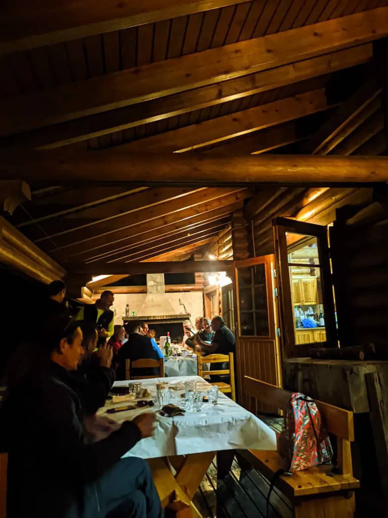 Evening in the shelter of Panaitoliko mountain.